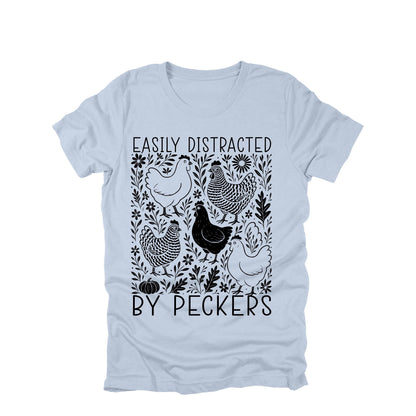 Easily Distracted by Peckers Shirt Chicken Lover Tee Funny Chicken Shirt Farm Life T-Shirt