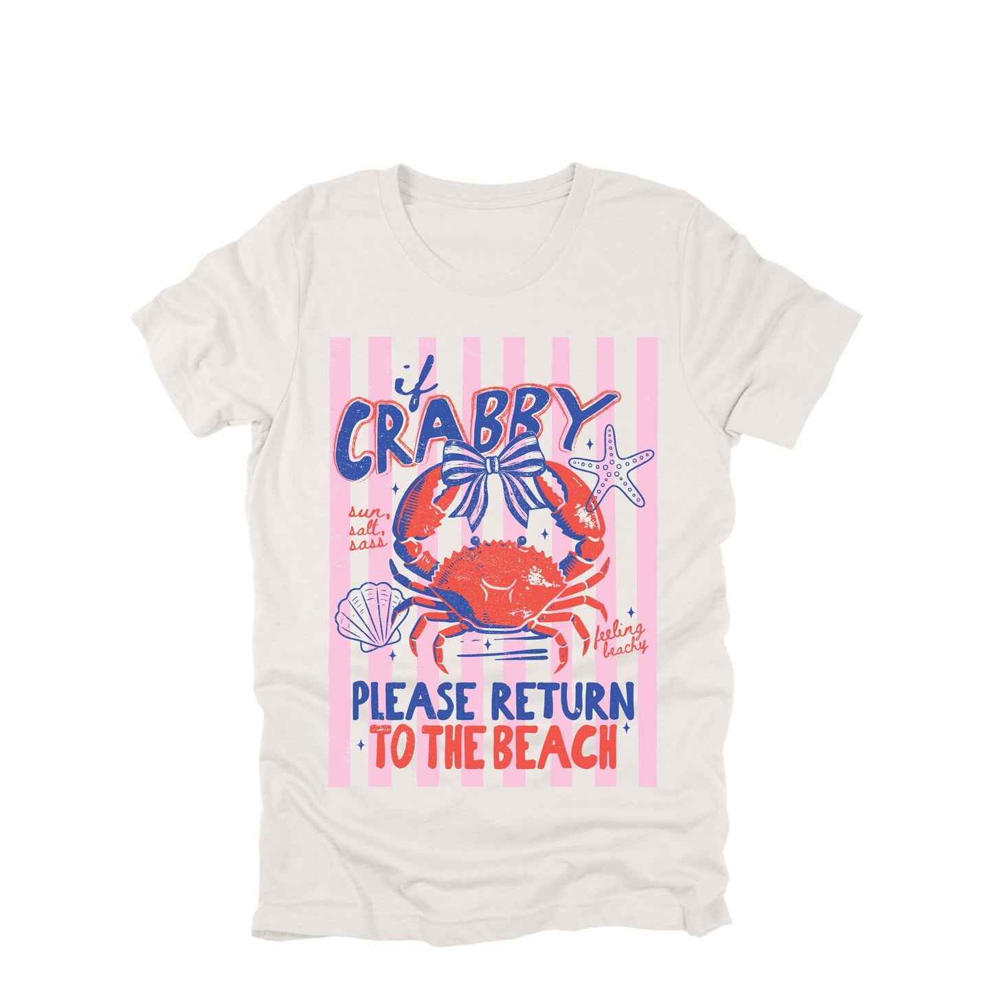 If Crabby Please Return to the Beach Shirt Funny Beach Tee Summer Vacation Coastal Shirt