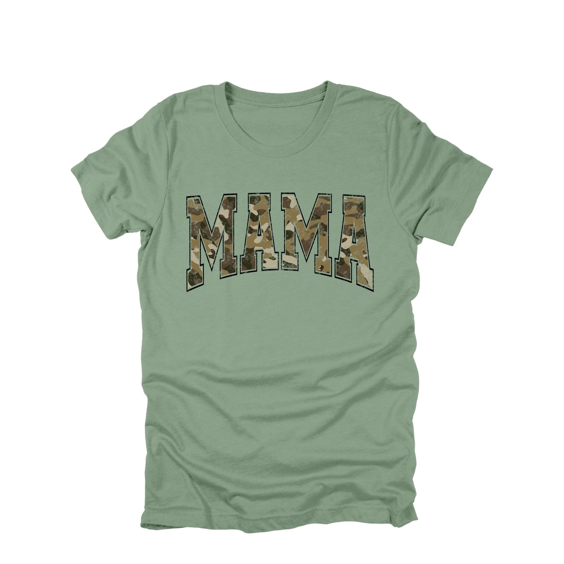 Mama Camo Shirt Trendy Mama Tee Hunting Mom Shirt Camo Graphic Tee Womens Casual T-Shirt