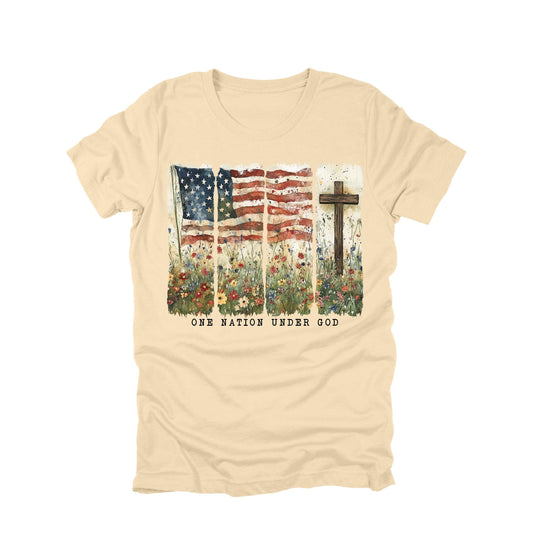 One Nation Under God Shirt Patriotic Christian Tee American Flag Cross Shirt Faith USA T-Shirt
