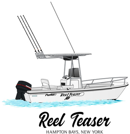 Custom Boat Design Add On Personalized Boat Illustration Digital Drawing Artwork for Shirt Orders Fishing Boat Yacht Pontoon Catamaran