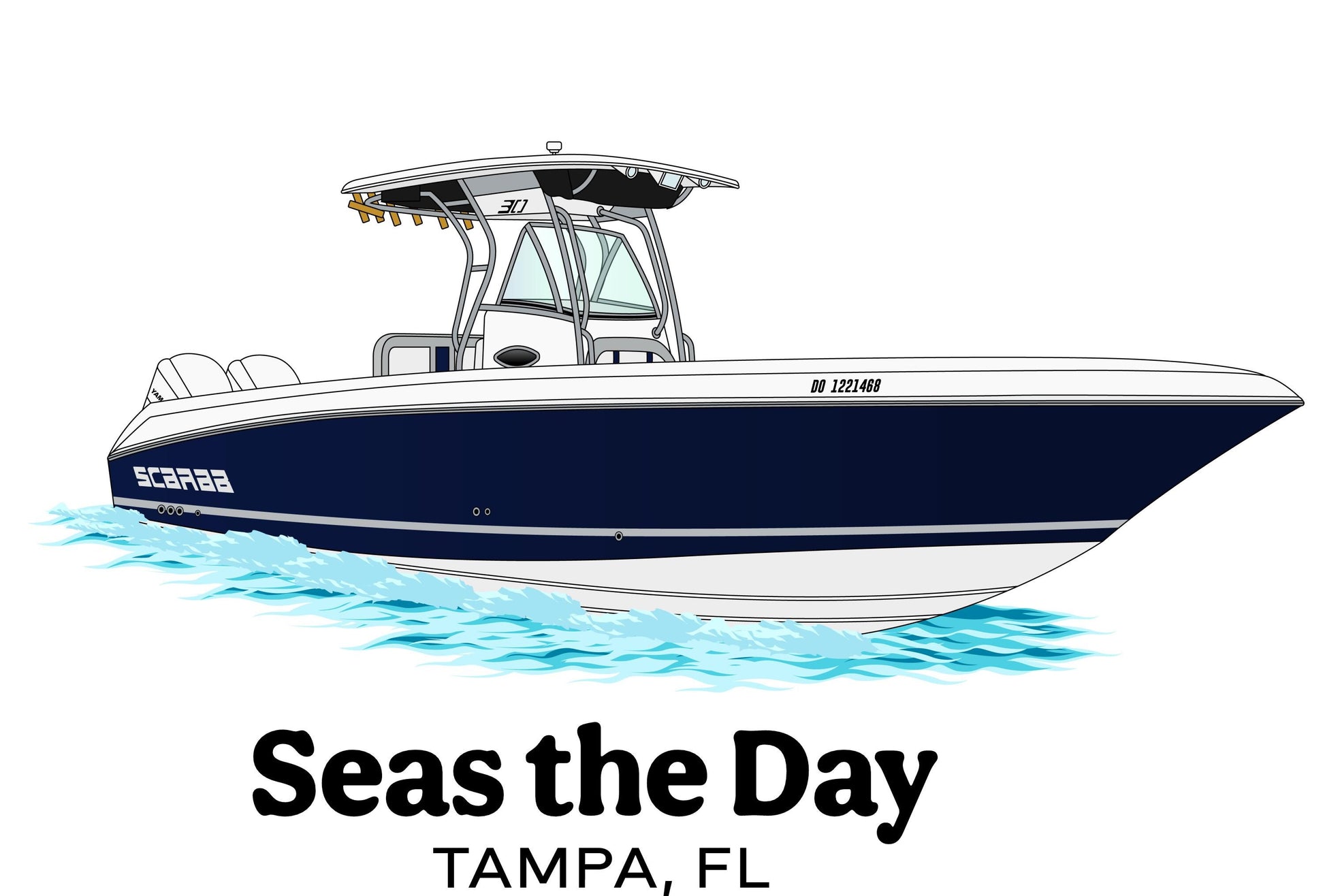 Custom Boat Design Add On Personalized Boat Illustration Digital Drawing Artwork for Shirt Orders Fishing Boat Yacht Pontoon Catamaran