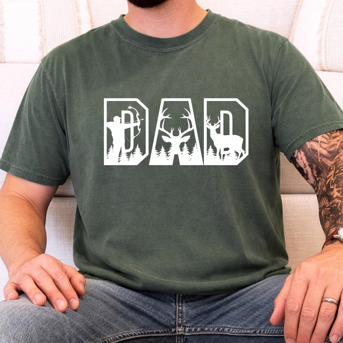 Dad Hunting Shirt, Deer Hunter Apparel, Bow Hunter Gift, Outdoorsman Top