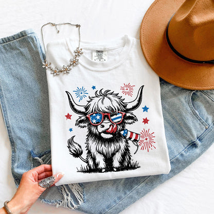 Festive 4th of July Heifer Shirt - Patriotic Cow Tee for Independence Day