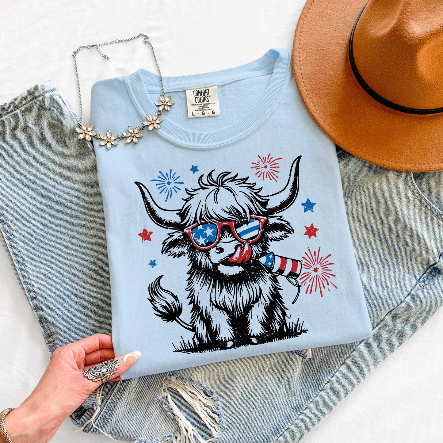Festive 4th of July Heifer Shirt - Patriotic Cow Tee for Independence Day