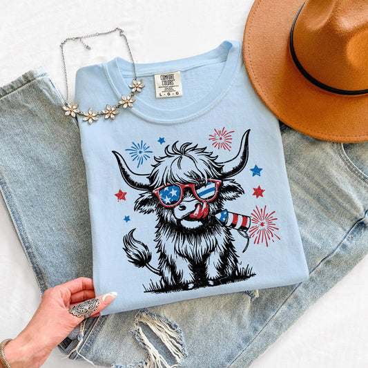 Festive 4th of July Heifer Shirt - Patriotic Cow Tee for Independence Day