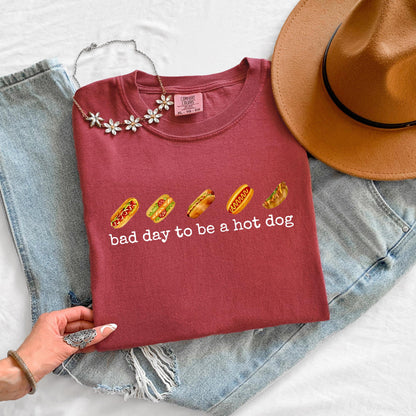 Bad Day to Be a Hot Dog Shirt, Funny 4th of July T Shirt, Patriotic Graphic Tee, BBQ Shirt