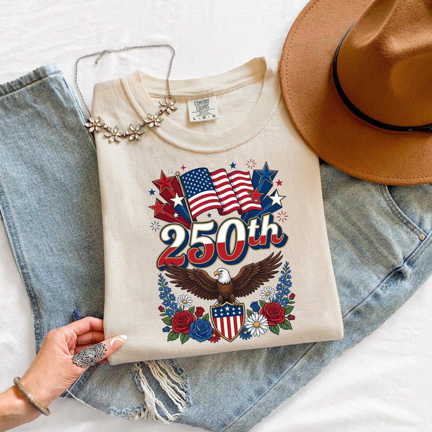 USA 250 Eagle Shirt, Patriotic Eagle T Shirt, Fourth of July Tee, America 250 Shirt
