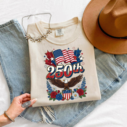 USA 250 Eagle Shirt, Patriotic Eagle T Shirt, Fourth of July Tee, America 250 Shirt