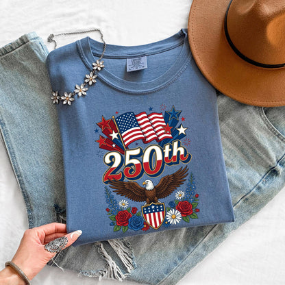 USA 250 Eagle Shirt, Patriotic Eagle T Shirt, Fourth of July Tee, America 250 Shirt