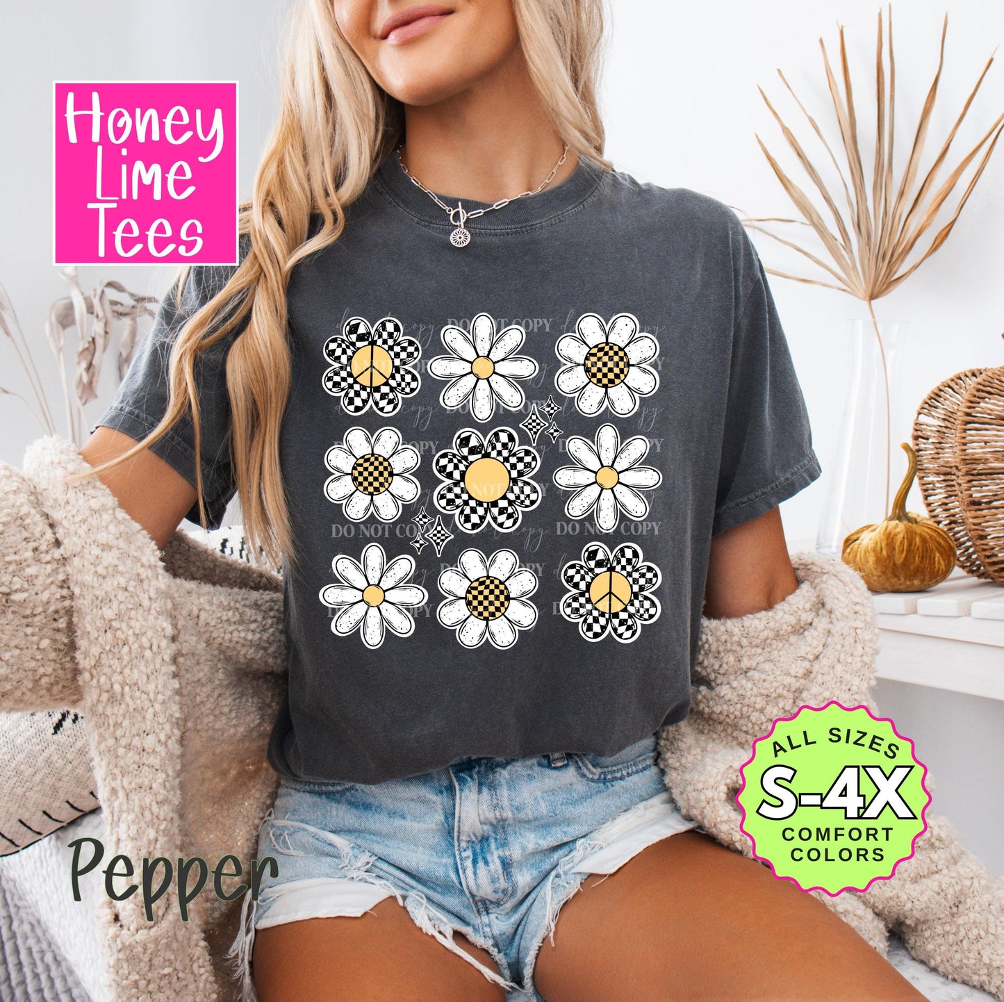 Checkered Flowers Shirt Flowers Tshirt Flower Shirt Garden Shirt Flower Lover Shirt Wild Flowers Shirt Floral Tshirt Floral Shirt