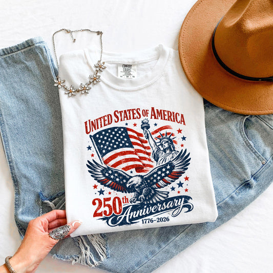 USA 250 Anniversary Shirt, Patriotic Eagle T Shirt, Fourth of July Tee, America 1776 2026