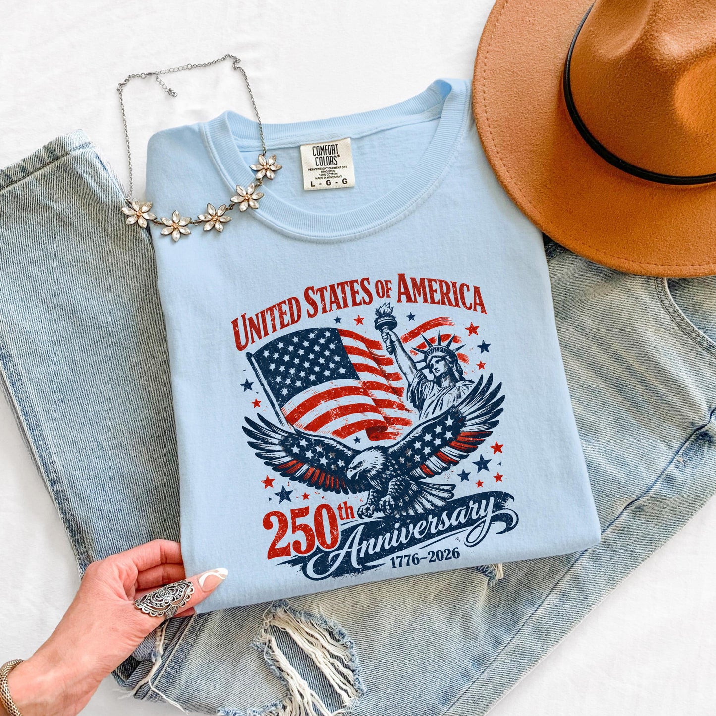 USA 250 Anniversary Shirt, Patriotic Eagle T Shirt, Fourth of July Tee, America 1776 2026