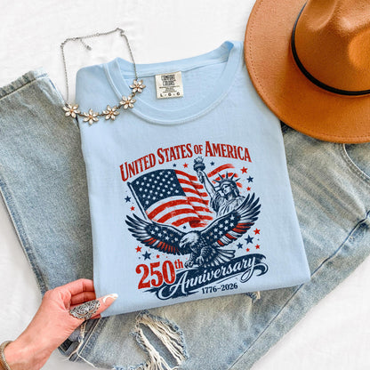 USA 250 Anniversary Shirt, Patriotic Eagle T Shirt, Fourth of July Tee, America 1776 2026
