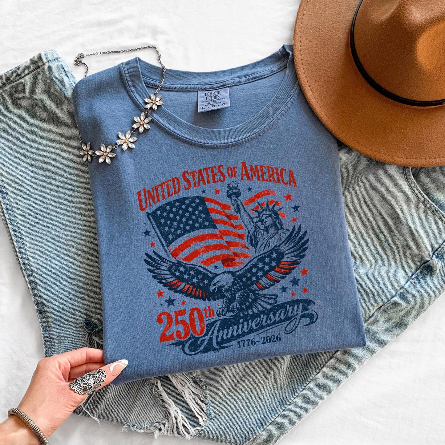 USA 250 Anniversary Shirt, Patriotic Eagle T Shirt, Fourth of July Tee, America 1776 2026
