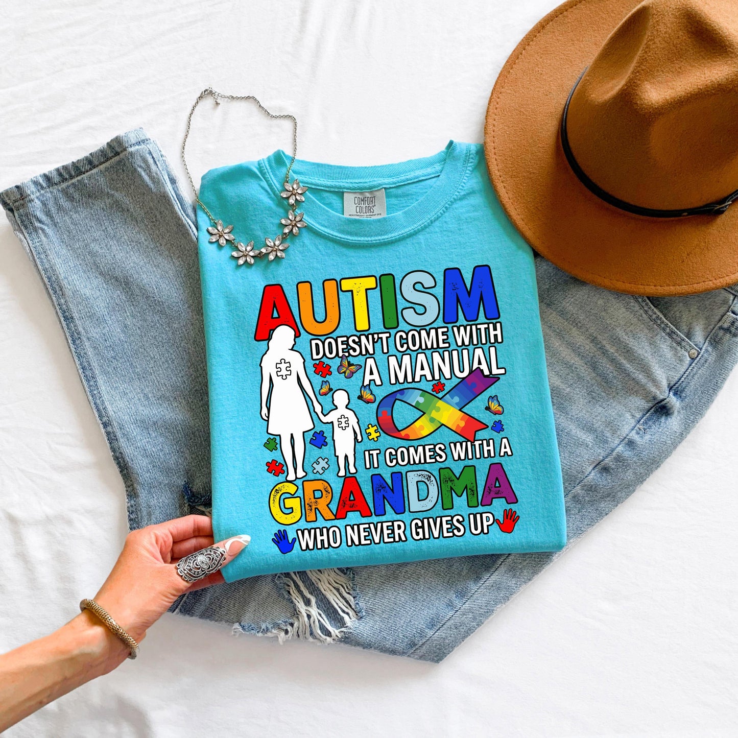 Autism Grandma Shirt Boy, Autism Awareness Tee, Puzzle Ribbon Shirt, Special Needs Grandma Gift