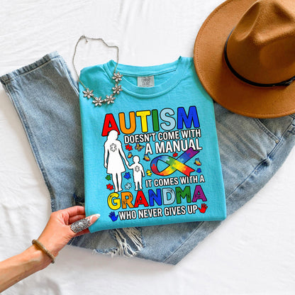 Autism Grandma Shirt Boy, Autism Awareness Tee, Puzzle Ribbon Shirt, Special Needs Grandma Gift
