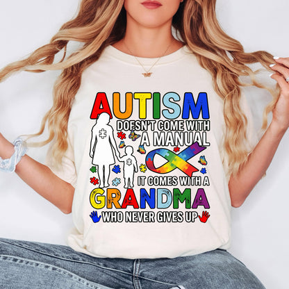 Autism Grandma Shirt Boy, Autism Awareness Tee, Puzzle Ribbon Shirt, Special Needs Grandma Gift