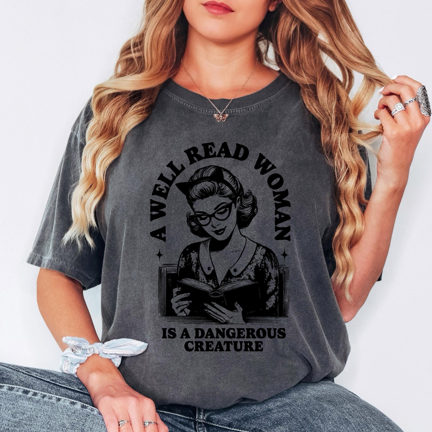 Book Lover Shirt: A Well Read Woman is a Dangerous Creature T-shirt, Book Worm Top, Bookish Tee