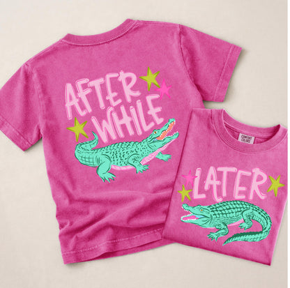 Last Day of School Shirt Kids, PINK Later Gator Shirt, After A While Crocodile T Shirt