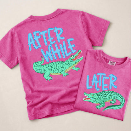 Last Day of School Shirt Kids, BLUE Later Gator Shirt, After A While Crocodile Shirt