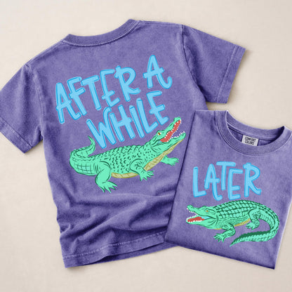Last Day of School Shirt Kids, BLUE Later Gator Shirt, After A While Crocodile Shirt