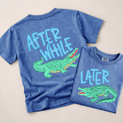 Last Day of School Shirt Kids, BLUE Later Gator Shirt, After A While Crocodile Shirt