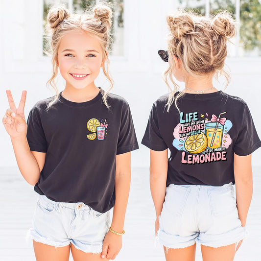 Christian Lemonade Shirt Kids, Life Gave Me Lemons Jesus Made Lemonade Tee, Faith Shirt