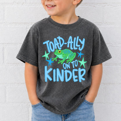 Toad Ally On to Kindergarten Shirt, Last Day of Preschool Shirt, Kids Moving Up Tee, Frog Shirt Kids, Kindergarten Ready Outfit