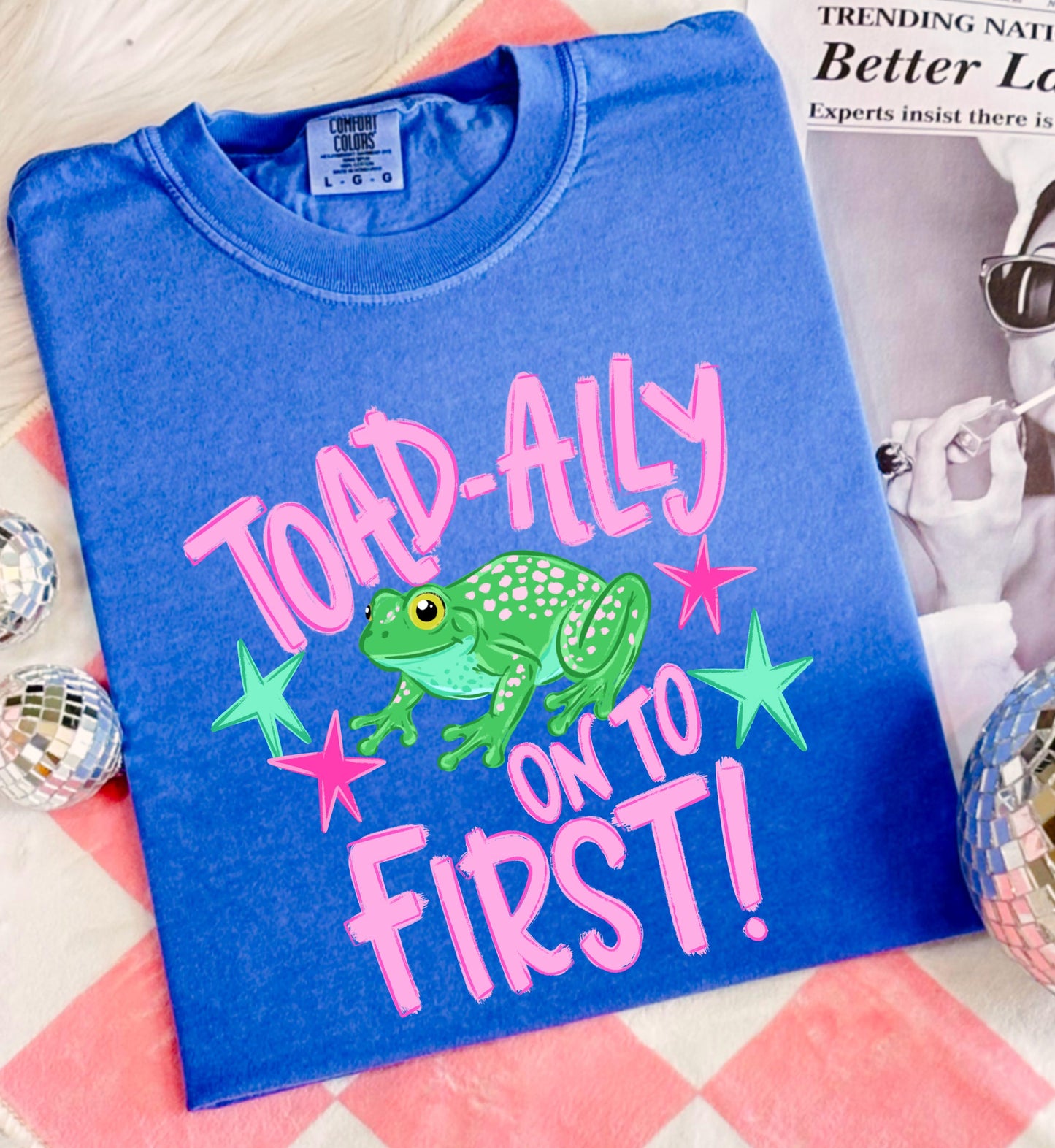 Toad Ally On to 1st Grade Shirt, Last Day of Kindergarten Tee, Kids Moving Up Shirt, End of School Outfit