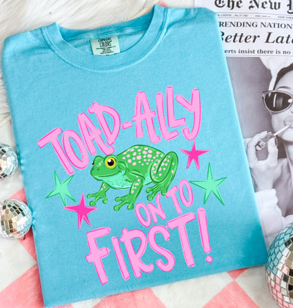 Toad Ally On to 1st Grade Shirt, Last Day of Kindergarten Tee, Kids Moving Up Shirt, End of School Outfit