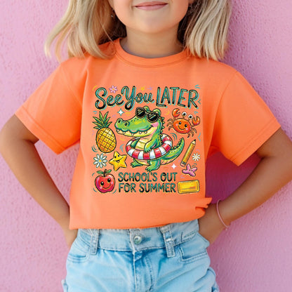 see you later shirt kids, last day of school shirt, schools out for summer tee, kids summer shirt, end of school outfit