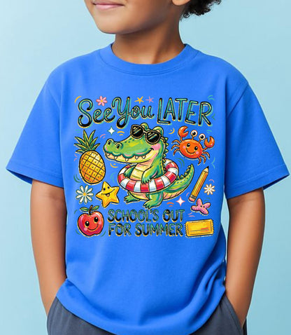 see you later shirt kids, last day of school shirt, schools out for summer tee, kids summer shirt, end of school outfit