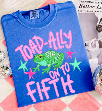 Toad Ally On to 5th Grade Shirt, Last Day of 4th Grade Tee, Kids Graduation Shirt, End of School Outfit