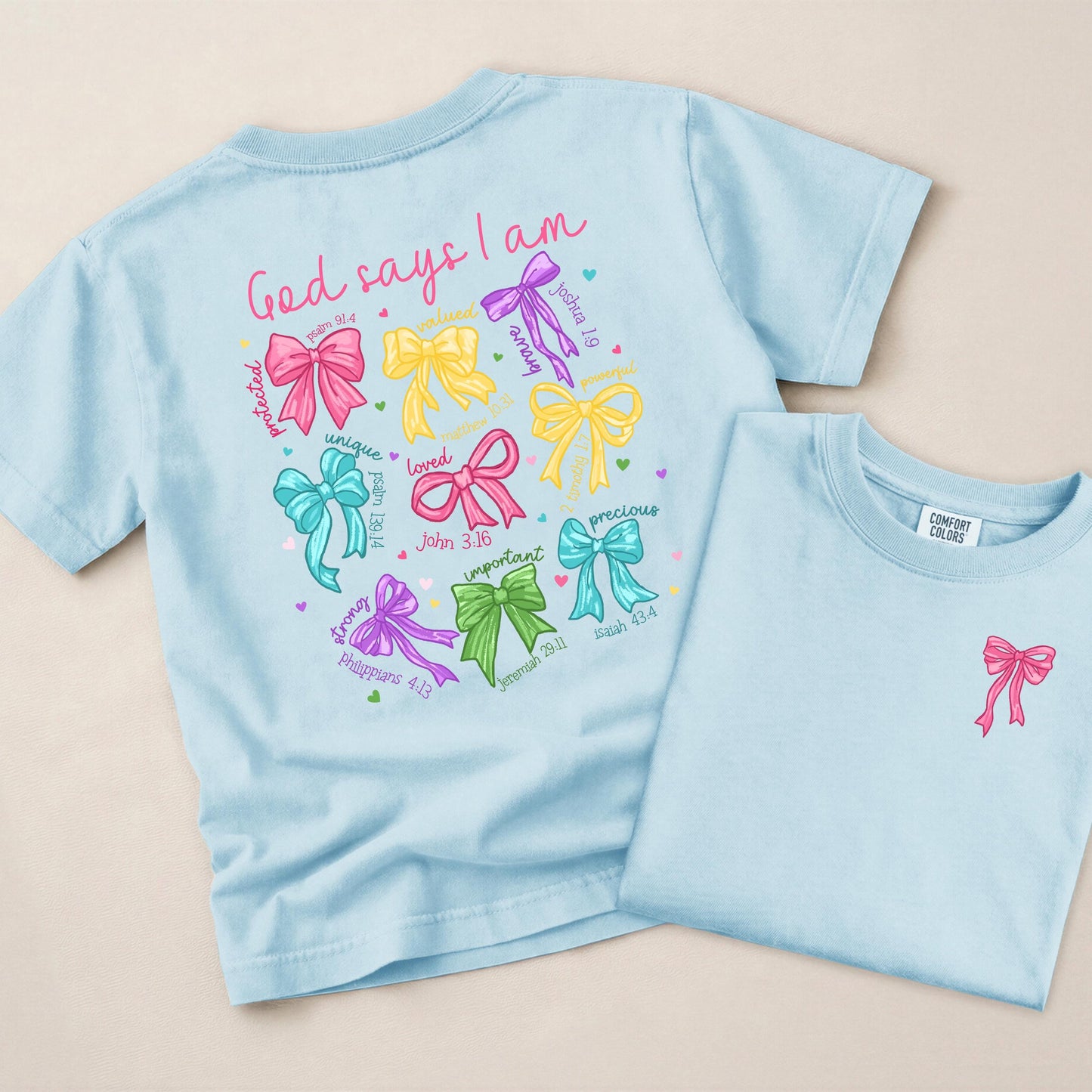 god says i am shirt kids, christian girls shirt, faith shirt for girls, bible verse shirt kids, religious kids tee, inspirational shirt