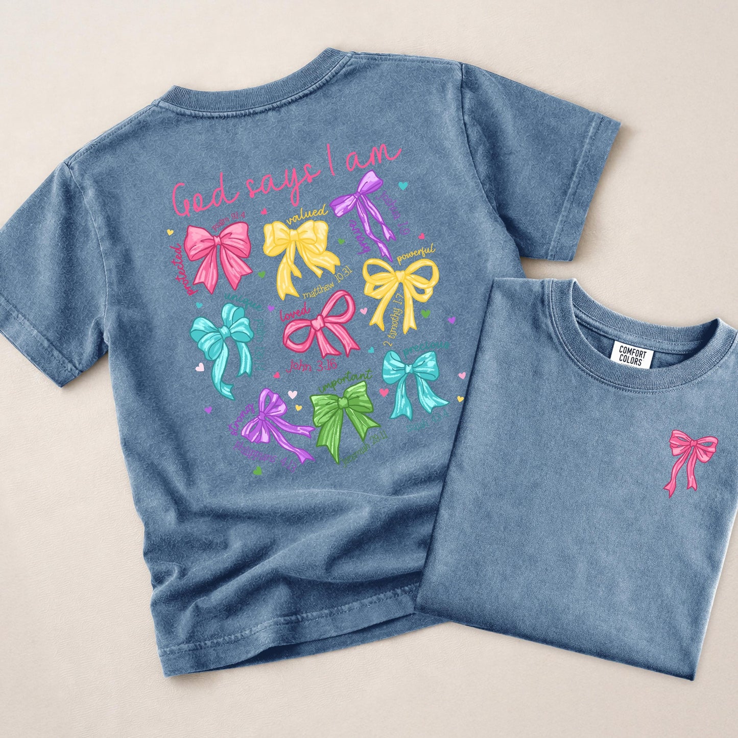 god says i am shirt kids, christian girls shirt, faith shirt for girls, bible verse shirt kids, religious kids tee, inspirational shirt