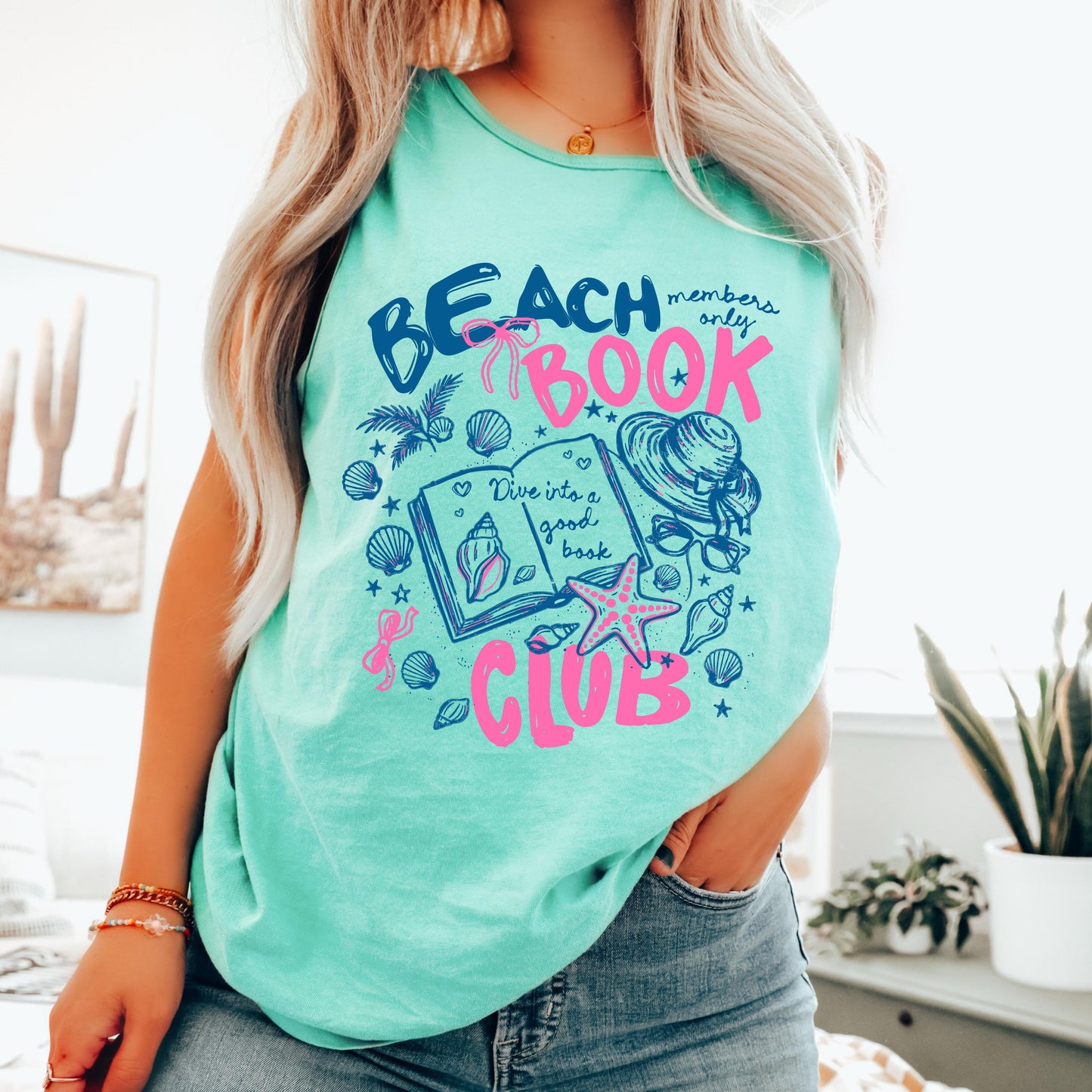 beach book club tank top, summer reading tank, book lover beach shirt, coastal book club outfit, vacation reading tank