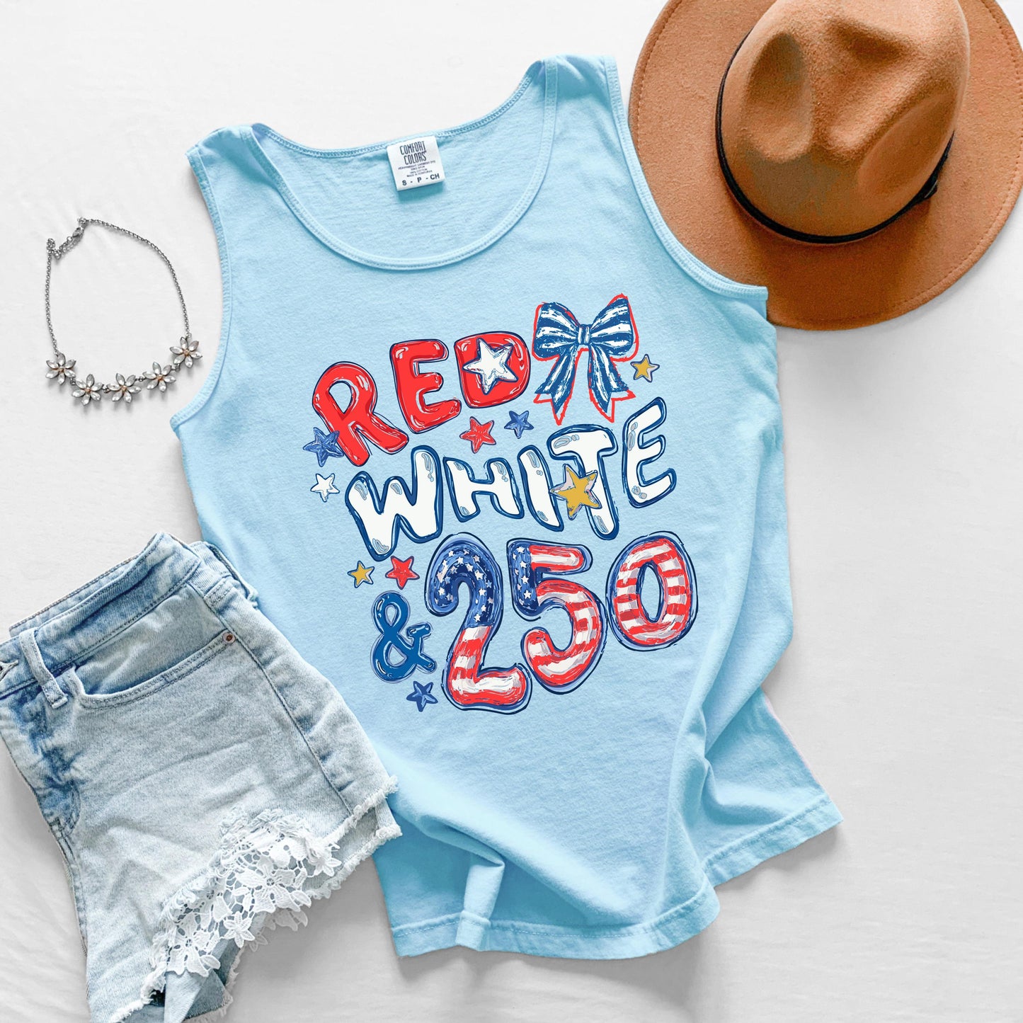 red white and 250 tank, 4th of july tank top, patriotic tank usa, america 250 tank, independence day tank
