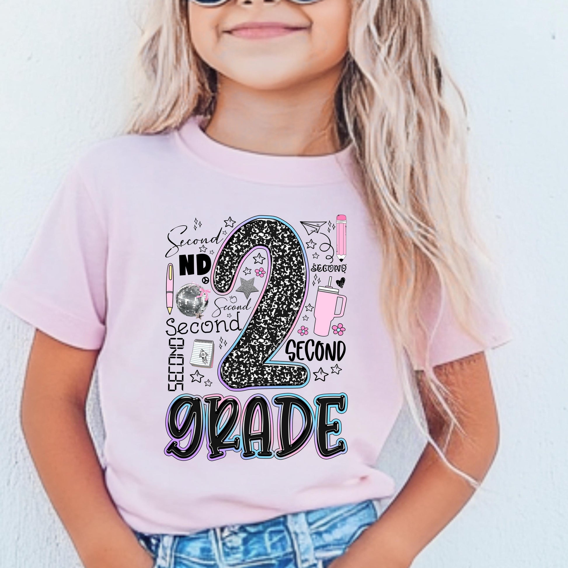 second grade shirt for girl cute back to school tee 2nd grade shirt for daughter first day of school shirt girls school outfit youth tee