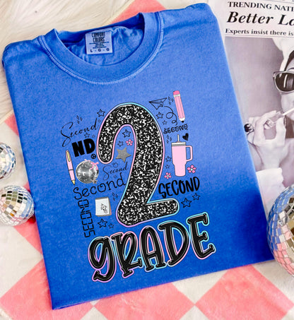 second grade shirt for girl cute back to school tee 2nd grade shirt for daughter first day of school shirt girls school outfit youth tee
