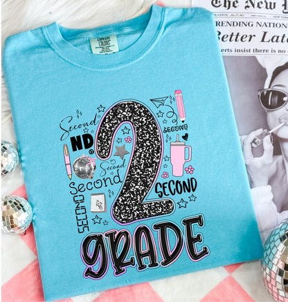 second grade shirt for girl cute back to school tee 2nd grade shirt for daughter first day of school shirt girls school outfit youth tee