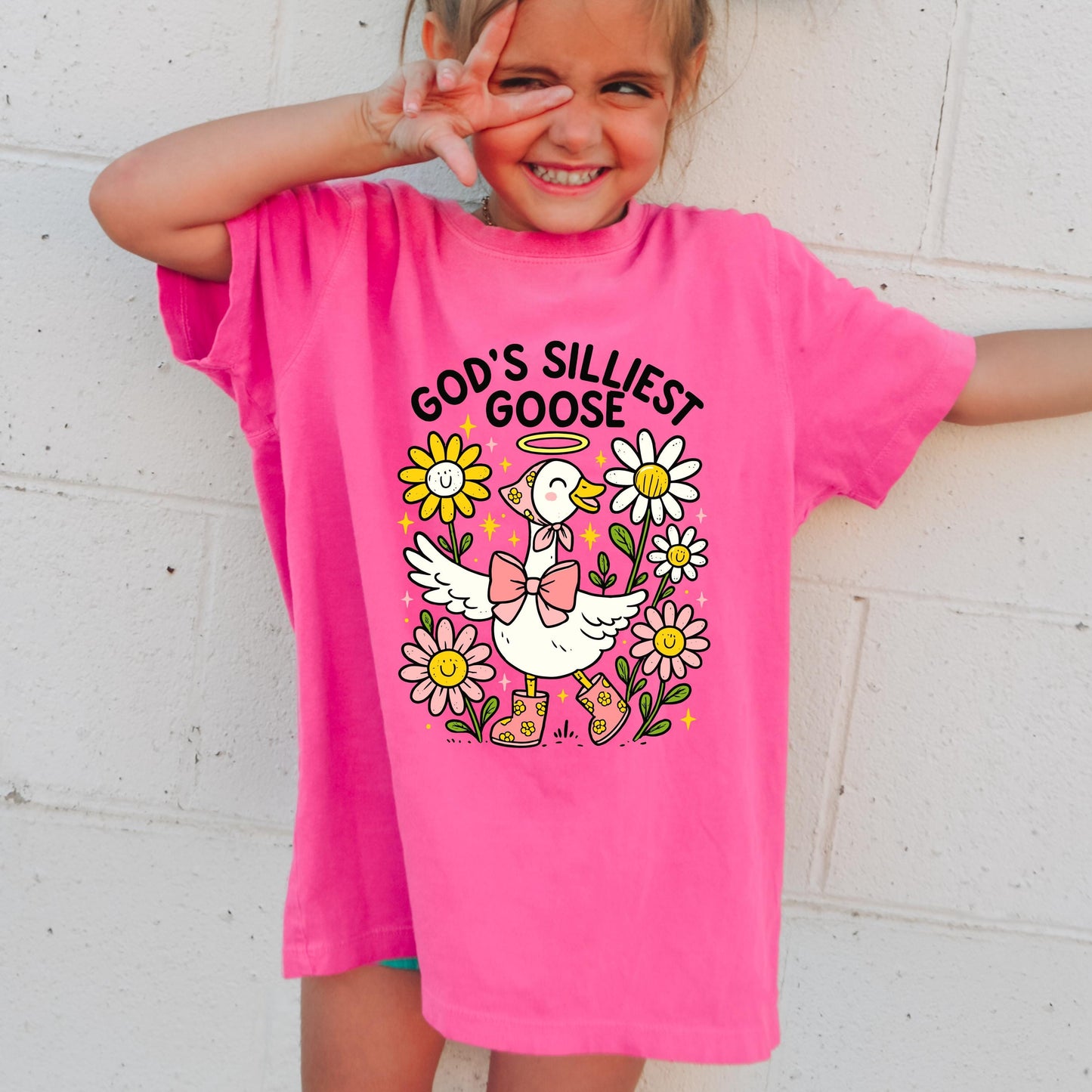God's Silliest Goose Kid's Christian Jesus Shirt