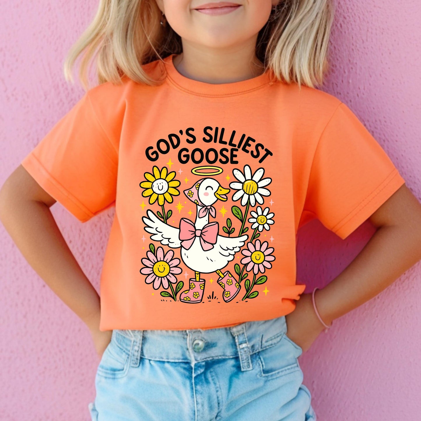 God's Silliest Goose Kid's Christian Jesus Shirt