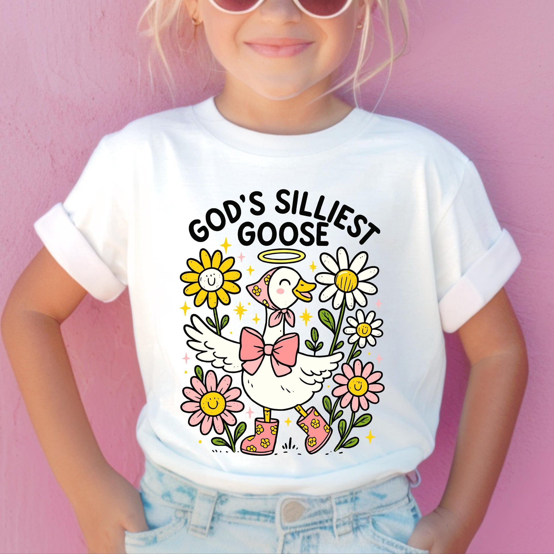 God's Silliest Goose Kid's Christian Jesus Shirt