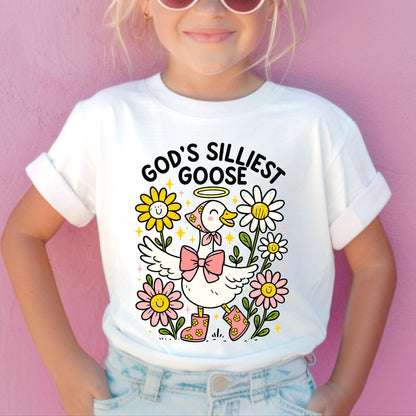 God's Silliest Goose Kid's Christian Jesus Shirt