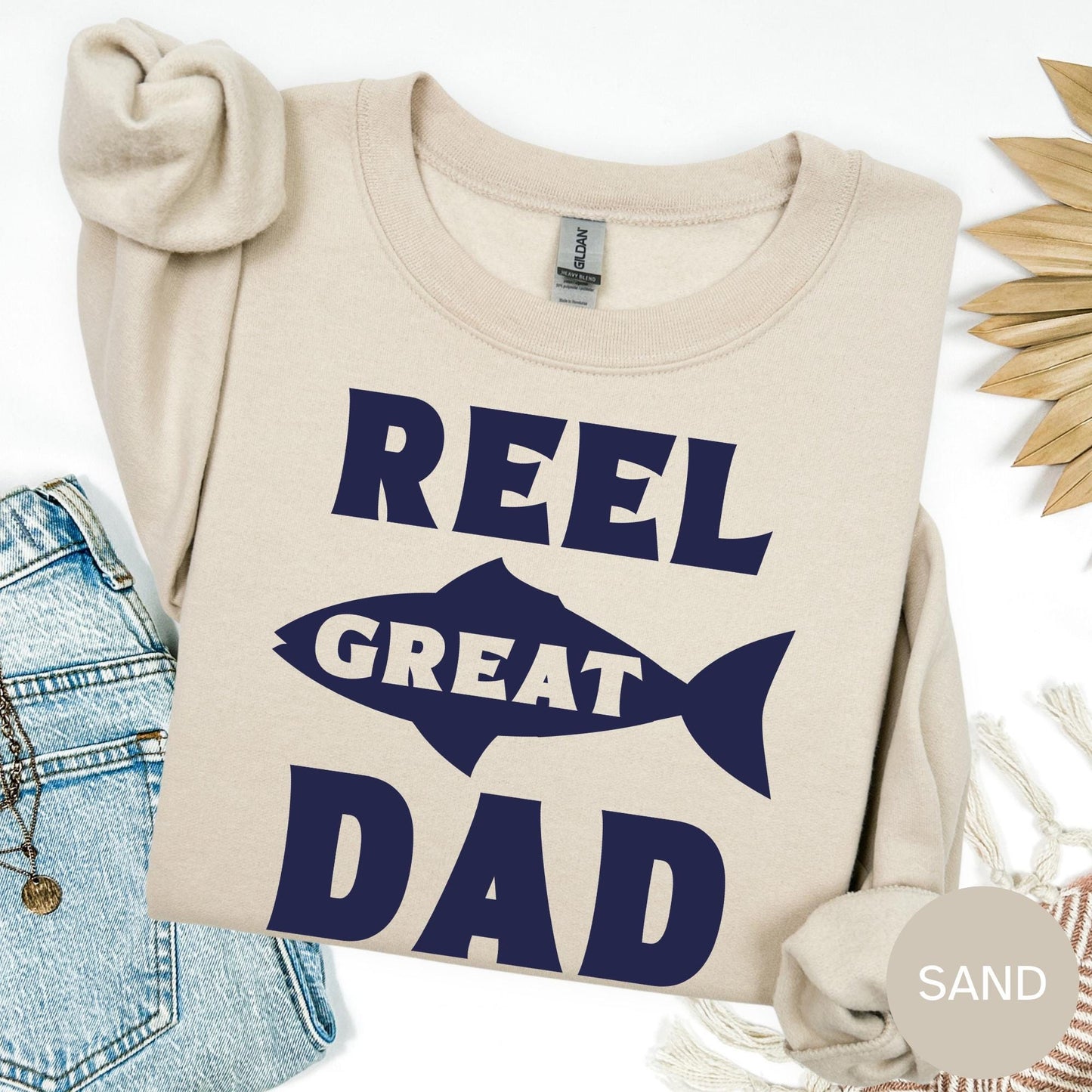 Reel Great Dad Fishing Sweatshirt, Fisherman Gift