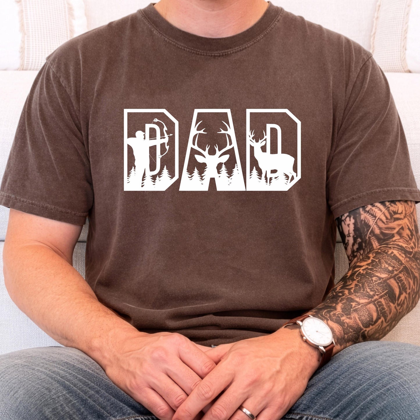 Dad Hunting Shirt, Deer Hunter Apparel, Bow Hunter Gift, Outdoorsman Top