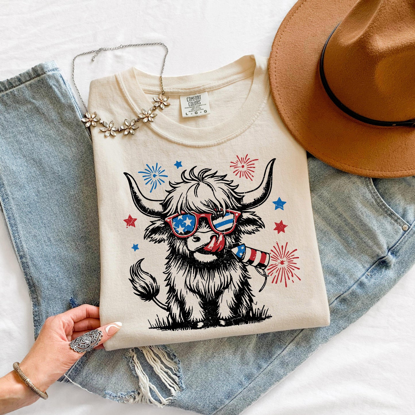 Festive 4th of July Heifer Shirt - Patriotic Cow Tee for Independence Day