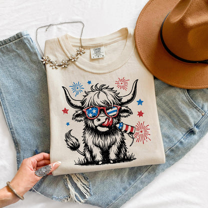 Festive 4th of July Heifer Shirt - Patriotic Cow Tee for Independence Day