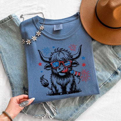 Festive 4th of July Heifer Shirt - Patriotic Cow Tee for Independence Day